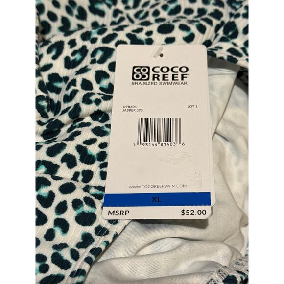 Coco Reef Summer Cheetah High Esteem High Leg and Waist Bikini Bottom XL NWT - Picture 4 of 4